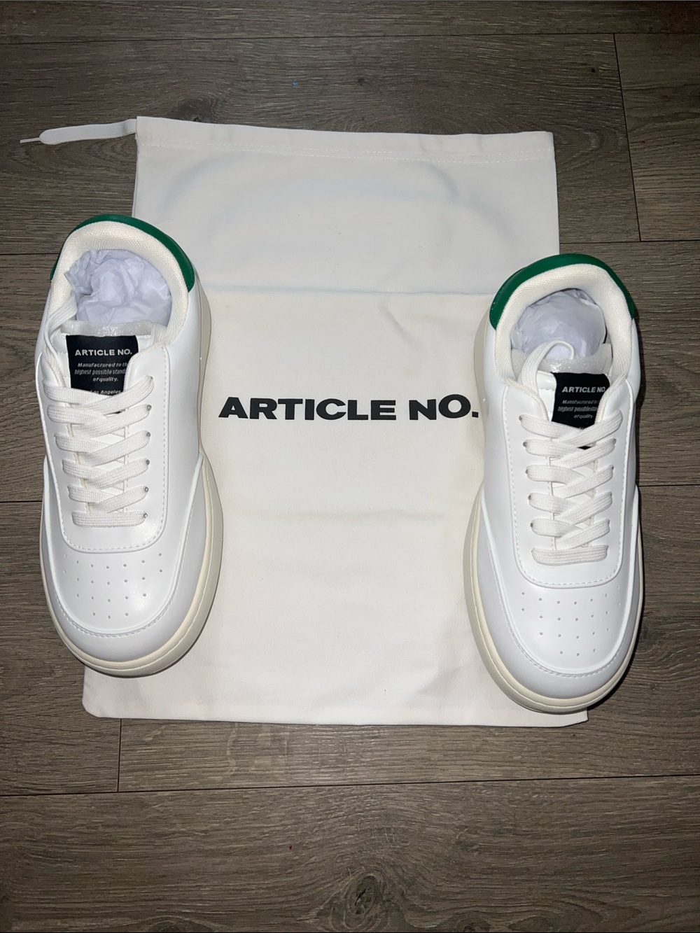 Burger Low-Top Men’s White/Green Trainers - Picture 11 of 12
